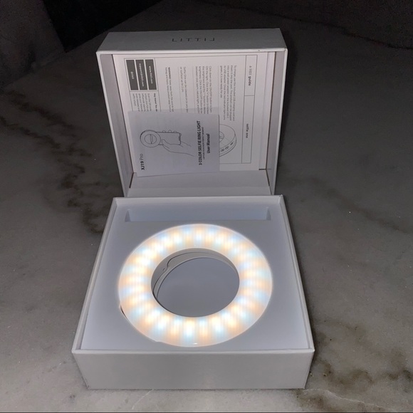 Littil Selfie One Rechargeable Ring Light Clip-On for iPhone, Laptop, Etc. - Picture 8 of 16
